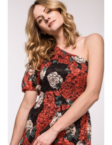 K062 Asimetriška suknelė ant vieno peties - 1 modelis 2