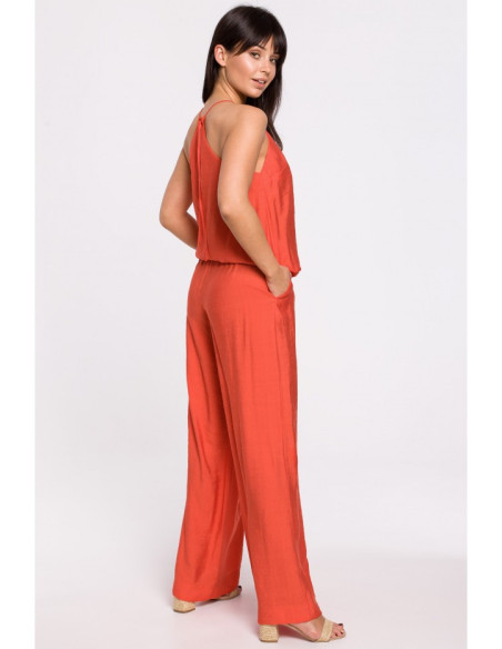 B155 Kombinezonas atvirais pečiais - oranžinis