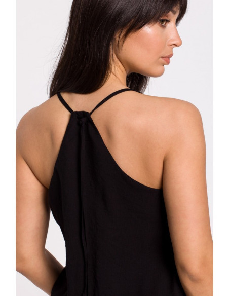 B155 Kombinezonas atvirais pečiais - juodas