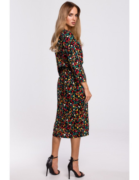 M519 Midi suknelė su prakirpimais priekyje - 6 modelis