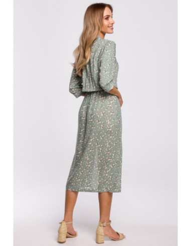 M519 Midi suknelė su prakirpimais priekyje - 7 modelis 2