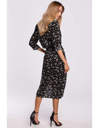 M519 Midi suknelė su prakirpimais priekyje - 8 modelis 2