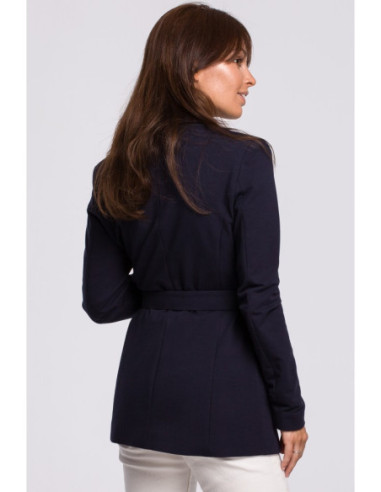 B159 Striukė be sagų, su diržu ir sagtimi - tamsiai mėlyna 2