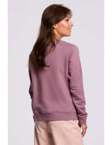 B167 Stilingas margintas džemperis - heather 2