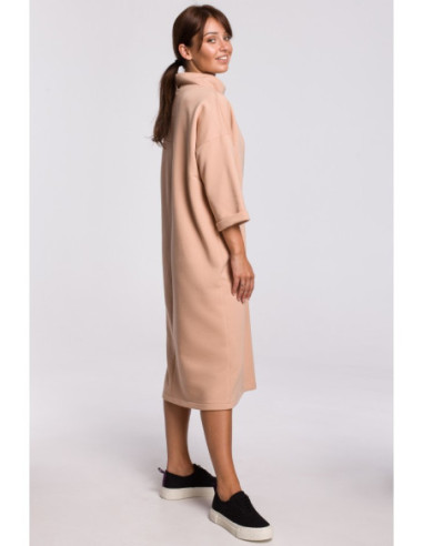 B181 Midi suknelė su dekoratyviniu raišteliu priekyje -... 2