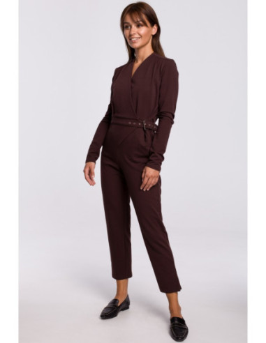 B182 Voko tipo kombinezonas su diržu ir sagtimi - rudas 2