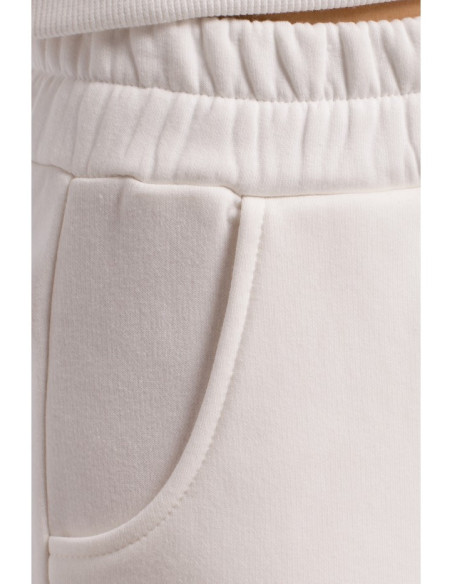 M535 Sportinės kelnės su guma - ecru spalvos