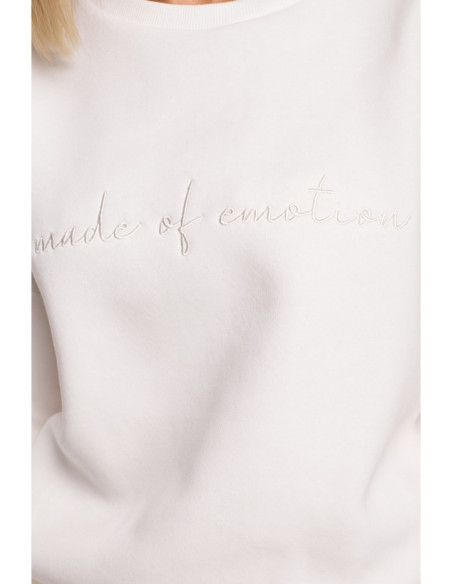 M536 Plati palaidinė su siuvinėjimais - ecru spalvos