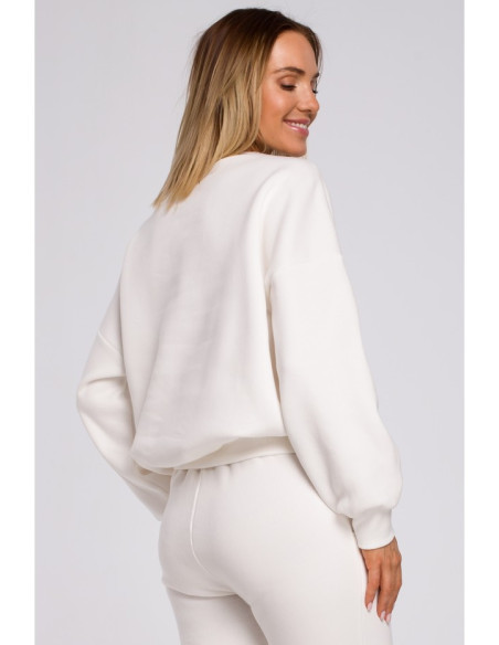 M536 Plati palaidinė su siuvinėjimais - ecru spalvos