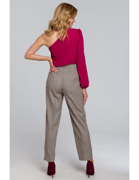 K080 Palaidinė ant vieno peties - slyvinė