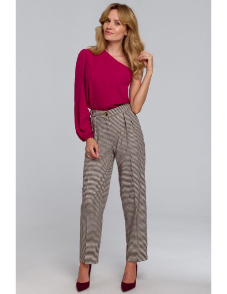 K080 Palaidinė ant vieno peties - slyvinė