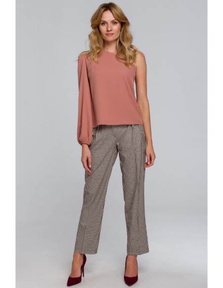 K080 Palaidinė ant vieno peties - rožinė