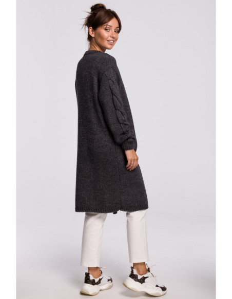 BK051 Pintas megztinis - grafito spalvos