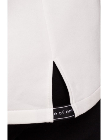 M550 Džemperis su užtrauktuku ir gobtuvu - ecru spalvos