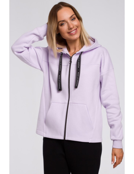 M550 Džemperis su užtrauktuku - alyvinė