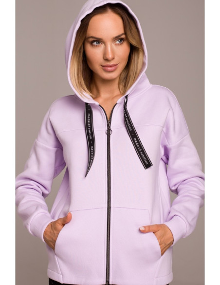 M550 Džemperis su užtrauktuku - alyvinė