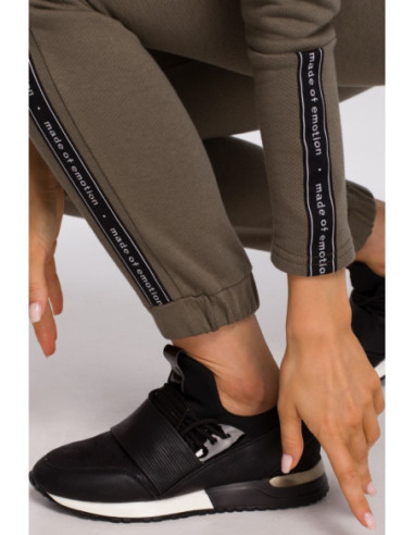 M553 Kelnės su apvadais - chaki spalvos 2