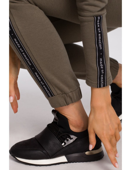 M553 Kelnės su apvadais - chaki spalvos