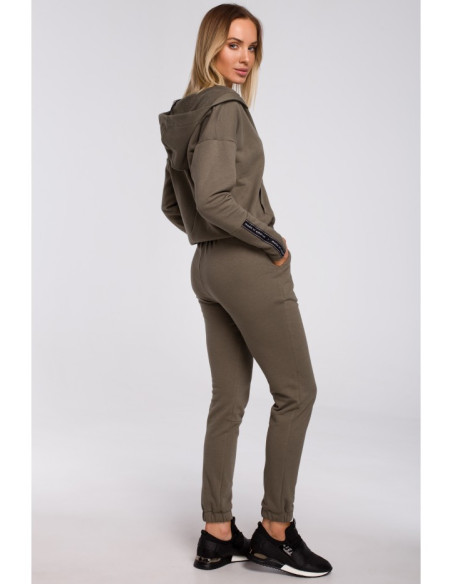 M553 Kelnės su apvadais - chaki spalvos