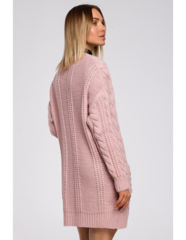 M555 megztinis be sagų - rožinis 2