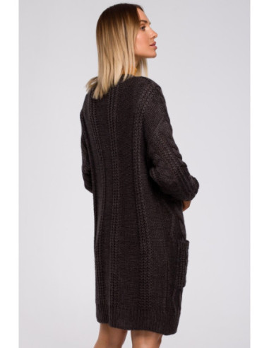 M555 megztinis be sagų - tamsiai pilkas 2