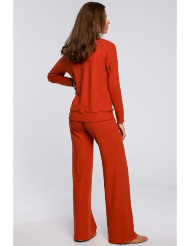 S249 Megztos kelnės - raudonos spalvos 2