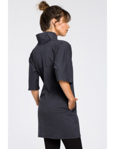 B043 Šiuolaikinė kimono tunika - grafito spalvos 2