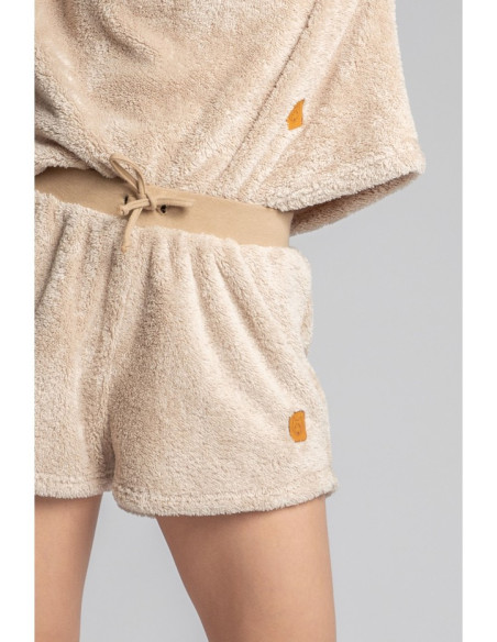 LA005 Pliušiniai šortai - cappuccino