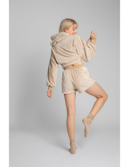 LA005 Pliušiniai šortai - cappuccino
