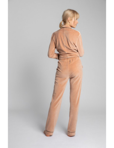 LA008 Veliūrinės pižamos kelnaitės iš veliūro - smėlio... 2