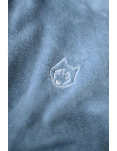 LA013 Velūro džemperis su šikšnosparnio rankovėmis - mėlynas 2