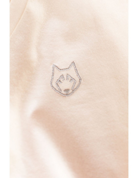 LA014 Miegantys marškinėliai su V formos iškirpte - persikiniai