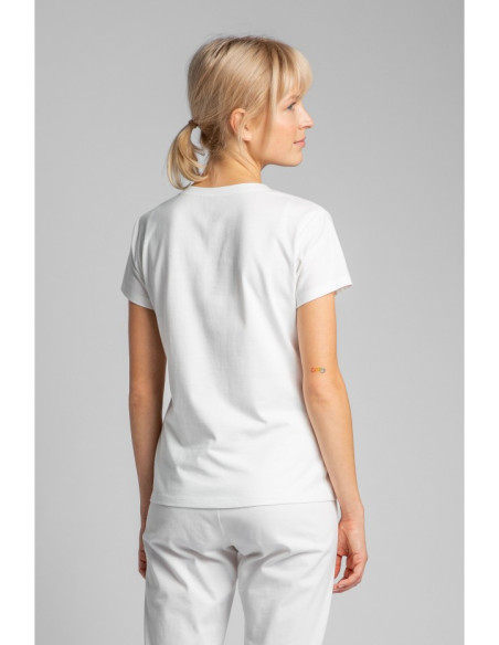 LA014 Miegantys marškinėliai su V formos iškirpte - ecru spalvos