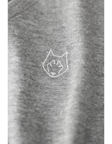 LA014 Miegantys marškinėliai su V formos iškirpte - pilki 2