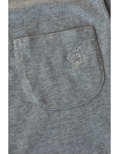 LA015 Medvilninis miego marškinėlis be rankovių - pilkas