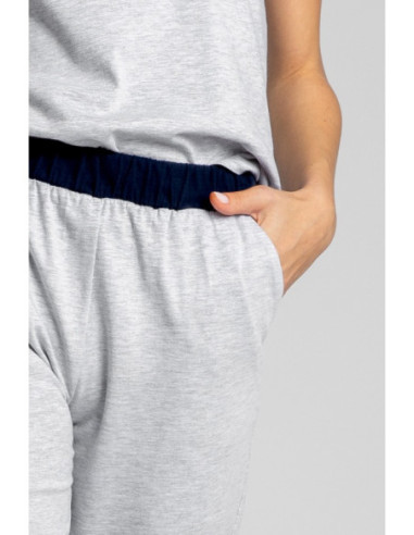 LA016 Medvilninės miego kelnės - pelenų spalvos 2