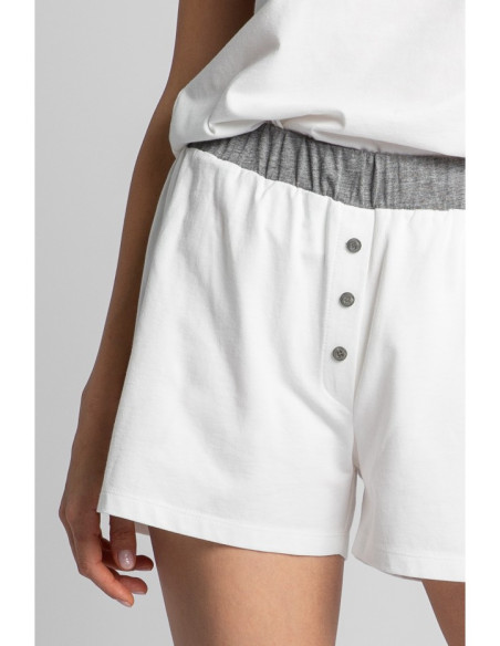 LA017 Medvilniniai boksininkų šortai - ecru spalvos