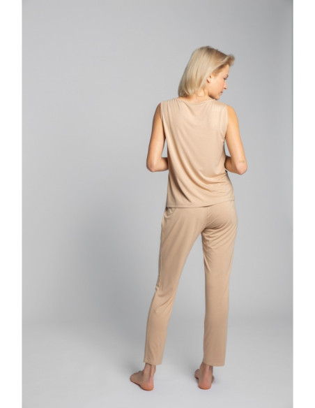 LA022 Miegmaišis be rankovių su kišenėmis - cappuccino