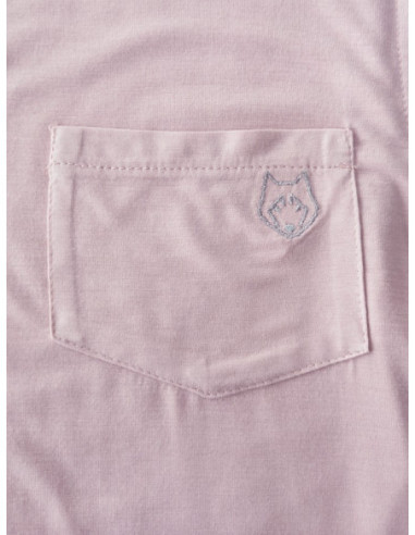 LA022 Miego marškinėliai be rankovių ir kišenėmis - rožiniai 2