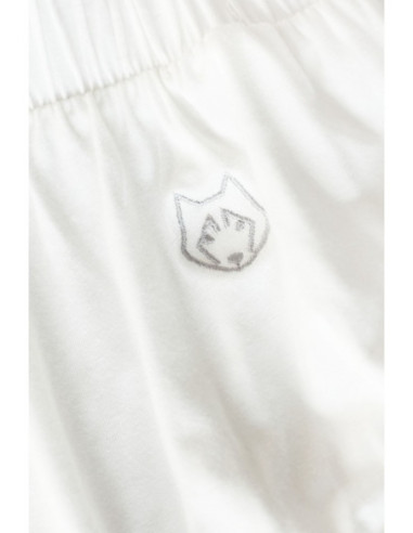 LA024 Viskoziniai miego šortai su raukiniais - ecru spalvos 2