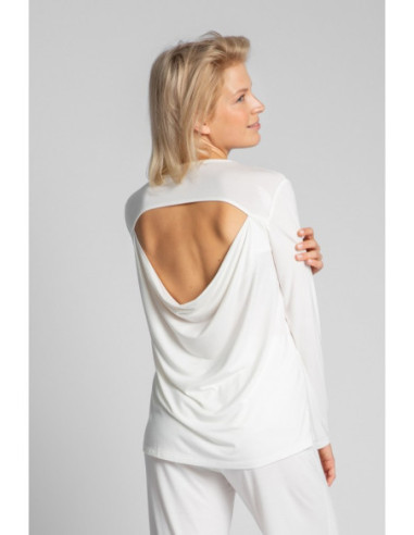 LA027 Miegama palaidinė su iškirpte nugaroje - ecru spalvos 2
