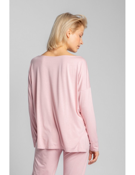 LA029 Viskozinė palaidinė su šoninėmis iškirptėmis - rožinė