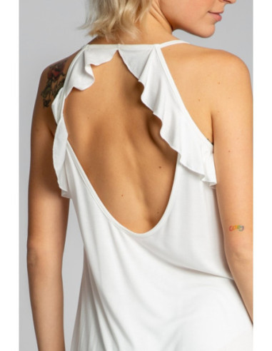 LA031 Naktiniai marškinėliai be petnešėlių - ecru spalvos 2