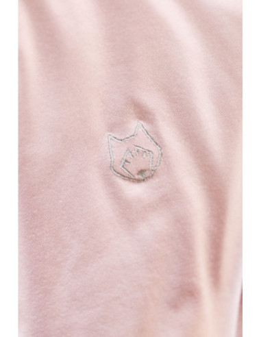 LA032 Viskozinis chalatas su diržu - rožinis 2