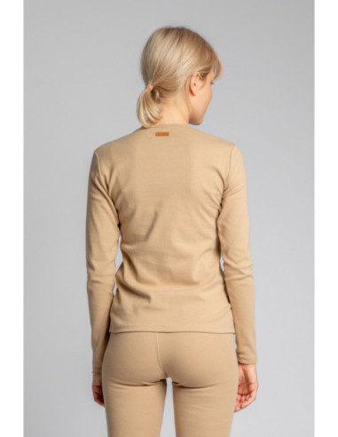 LA034 Medvilninė palaidinė ilgomis rankovėmis - cappuccino 2