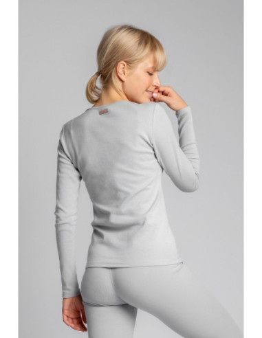 LA034 Medvilninė palaidinė ilgomis rankovėmis - pelenų pilka 2