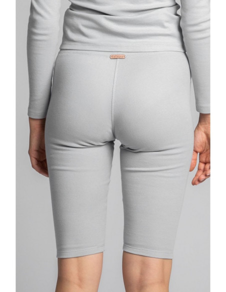 LA036 Medvilniniai megzti šortai - pelenų spalvos