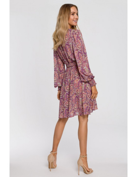 M576 Vientisa vokų formos suknelė - 2 modelis