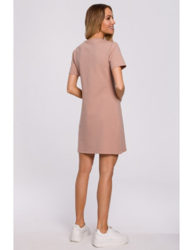 M579 Trapecijos formos suknelė su iškirpte - moka 2