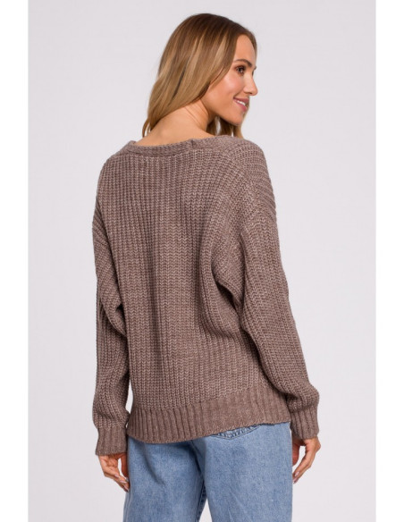 M594 Ažūrinis raštuotas megztinis - moka